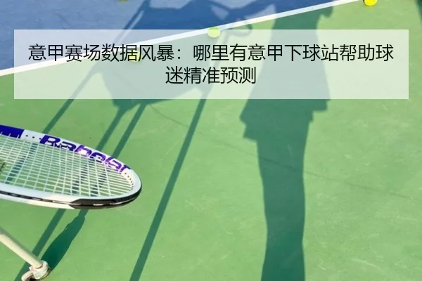意甲赛场数据风暴：哪里有意甲下球站帮助球迷精准预测